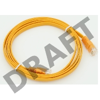 Сетевое оборудование  Patchcord литой 5E Copper FLAT 1.5 m