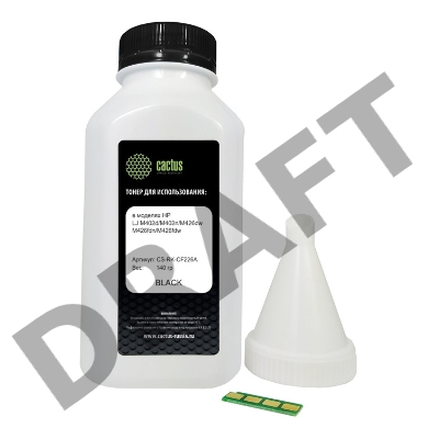 Тонер Cactus CS-RK-CF226A черный туба 140гр. с чипом для принтера HP LJ M402d/M402n/M426dw/M426fdn/M426fdw
