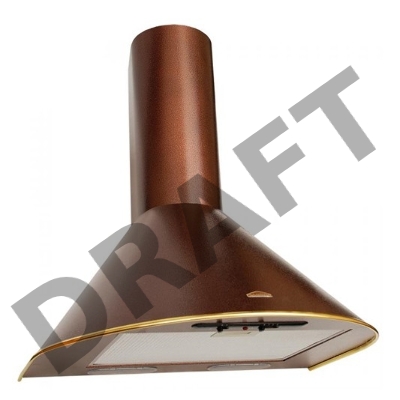 Вытяжка каминная Elikor Эпсилон 50П-430-П3Л медный антик/золотистый управление: ползунковое (1 мотор)