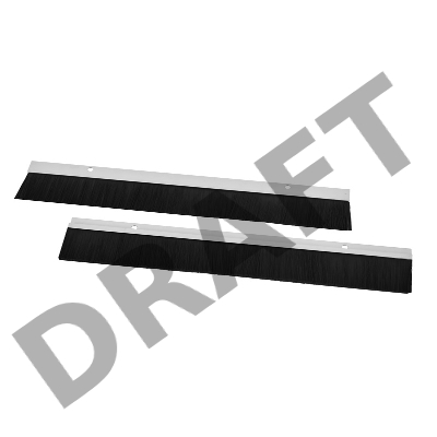 Комплект щеточного ввода в шкаф, универсальный, цвет черный