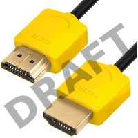 Greenconnect Кабель SLIM 2.0m HDMI 2.0, желтые коннекторы Slim, OD3.8mm, HDR 4:2:2, Ultra HD, 4K 60 fps 60Hz, 3D, AUDIO, 18.0 Гбит/с, 32/32 AWG, GCR-51576 Greenconnect Кабель SLIM 2.0m HDMI 2.0, желтые коннекторы Slim, OD3.8mm, HDR 4:2:2, Ultra HD, 4K 60 