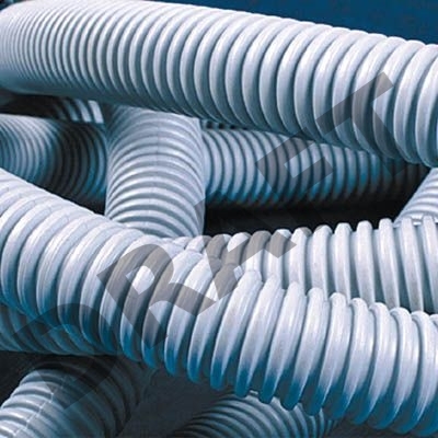 Труба гофрированная ПВХ d20мм с протяж. сер. (уп.100м) ДКС