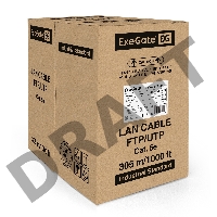 Кабель ExeGate UTP 4 пары кат.5e медь, 25AWG, бухта 305м, серый, PVC
