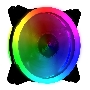 Вентилятор Aerocool REV RGB , 120x120x25мм, 16,8 млн. цветов, RGB подсветка в виде двойного кольца, 3-Pin, 1200 об/мин, 41,3 CFM, 15,1 дБА