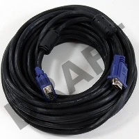 Кабель VCOM VVG6448-15M(C) Кабель монитор-SVGA card (15M-15M) 15м 2 фильтра     