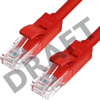 Патч-корд Greenconnect прямой, малодымный LSZH 0.5m UTP кат.6, красный, 24 AWG, литой, ethernet high speed, RJ45, T568B, GCR-50711 Greenconnect Патч-корд прямой, малодымный LSZH 0.5m UTP кат.6, красный, 24 AWG, литой, ethernet high speed, RJ45, T568B, GCR