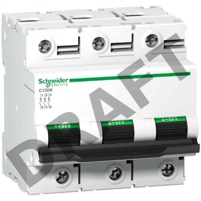 Выключатель автоматический модульный 3п C 100А C120N SchE A9N18367