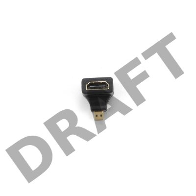 Переходник HDMI-microHDMI Gembird, 19F/19M, угловой, золотые разъемы, пакет  A-HDMI-FDML 