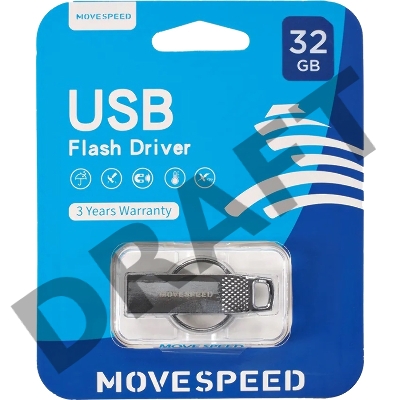 Накопитель USB2.0 32GB Move Speed YSUSL серебро металл