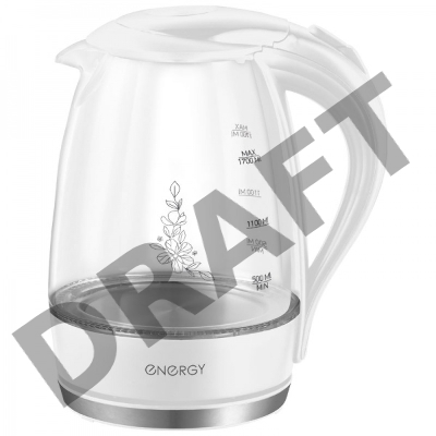 Чайник электрический ENERGY E-262 белый, 1,7л, 1850-2200Вт (в уп. 6шт)