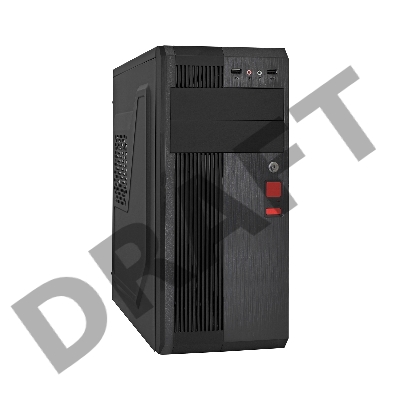 Корпус Miditower ExeGate UN-605B Black, ATX, <UN450, 120mm>, 2*USB, Audio, замок блокировки кнопки питания