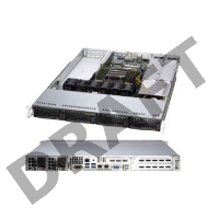 Платформа Supermicro AS-1014S-WTRT, Single AMD EPYC 7002, 8 DIMMs, 2 PCI-E 4.0 x16 (FHFL) slots, 1 PCI-E 4.0* x16 (LP) slot, 4 Hot-swap 3.5