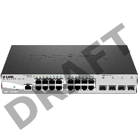 Сетевое оборудование D-Link DGS-1210-20/ME/A1A Управляемый коммутатор 2 уровня с 16 портами 10/100/1000Base-T и 4 портами 1000Base-X SFP