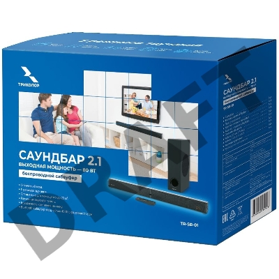 Саундбар Триколор TR-SB-01 2.1 80Вт+40Вт черный