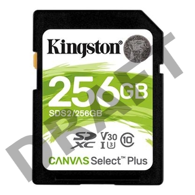 Флеш карта SDXC 256Gb Class10 Kingston <SDS2/256GB>, Canvas Select 100R CL10 UHS-I
