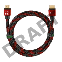 Greenconnect Кабель 2.0m HDMI версия 2.0, HDR 4:2:2, Ultra HD, 4K 60 fps 60Hz/5K*30Hz, 3D, AUDIO, 18.0 Гбит/с, 28/28 AWG, OD7.3mm, тройной экран, BICOLOR нейлон, AL корпус красный, GCR-51490 Greenconnect Кабель 2.0m HDMI версия 2.0, HDR 4:2:2, Ultra HD, 4