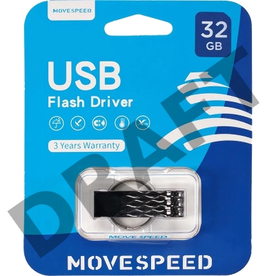 Накопитель USB2.0 32GB Move Speed YSUSY серый металл