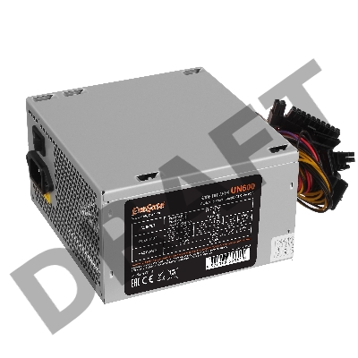 Блок питания 600W Exegate UN600, ATX, SC, 12cm fan, 24p+4p, 6/8p PCI-E, 3*SATA, 2*IDE, FDD + кабель 220V с защитой от выдергивания