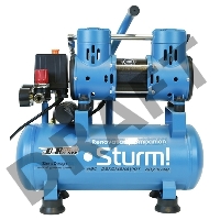 Компрессор воздуш Sturm! AC93210OL.безмасл.бесшумн. 900Вт,10л,2750об/мин,180л/мин,8бар