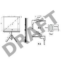 Экран на треноге Lumien 180x180см Master View LMV-100103 1:1 напольный рулонный
