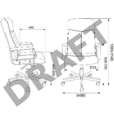 Кресло руководителя Бюрократ DOMINUS-BR коричневый/черный искусственная кожа крестовина металл