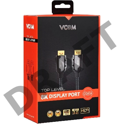 Кабель соединительный VCOM CG634-0.5M DISPLAY PORT v1.4, 8K@60Hz, 0.5m VCOM <CG634-0.5M>