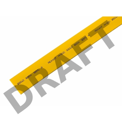 Трубка термоусадочная 20.0/10.0 1м жел. REXANT 22-0002