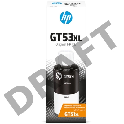 Емкость с чернилами HP GT53XL для GT 5810/5820/Ink Tank 115/315/319/419/415/Smart Tank 515/615, чёрная (135 ml), 6000 стр.