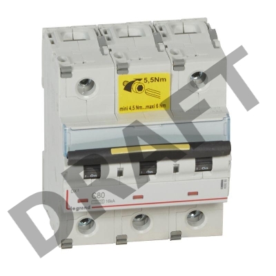 Авт.выкл.DX3 3П C80A 10kA/16kA Авт.выкл.DX3 3П C80A 10kA/16kA
