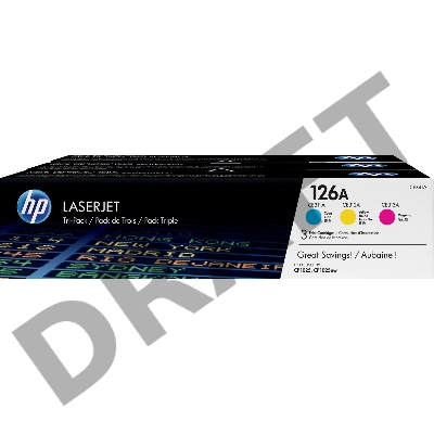 Тонер-картридж комплект HP CF341A голубой/пурпурный/желтый для LJ CP1025 3 х 1000 стр