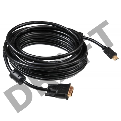 Кабель Buro HDMI-19M-DVI-D-10m 24M/19M 10м позол/ферритовые кольца