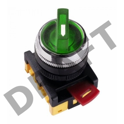 Переключатель ANCLR-22-3 на 3 фикс. полож. зел. 1з+1р ИЭК BSW10-ANCLR-3-K06