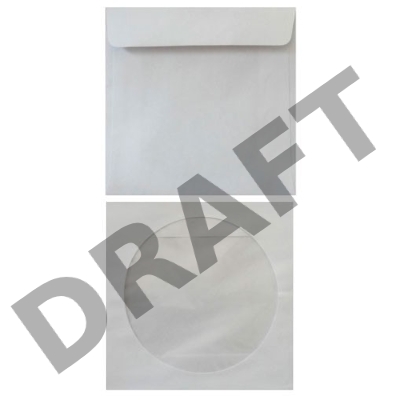 Конверт 201070 CD 125x125мм с окном белый силиконовая лента 80г/м2 (pack:1000pcs)