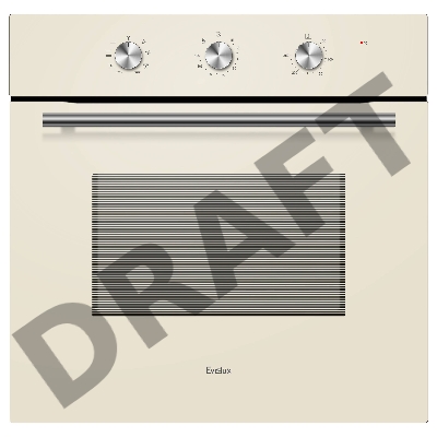 Духовой шкаф встраиваемый полноразмерный Evelux EO 620 I, 60 см, 8 режимов, 65л, бежевое стекло