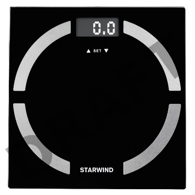 Весы напольные электронные Starwind SSP6051 макс.180кг черный