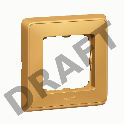 Рамка *1 Рамка 1 пост матовое золото