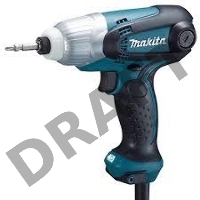Дрель-шуруповерт Makita TD0101F Шуруповерт уд,{230Вт,0-3200у\м,6-ти гран 6.35,100Нм,0.99кг,кор,M4-M14,бита Philips,подсветка}