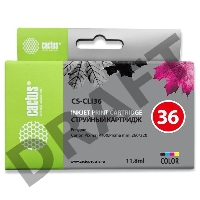 Картридж струйный Cactus CS-CLI36 цветной для Canon Pixma 260 (11,8ml)