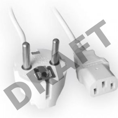 Кабель питания Gembird 1.8м, VDE(0.75мм), белый, с зазем., пакет PC-186W-VDE