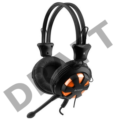 Наушники с микрофоном A4Tech HS-28 черный 1.8м мониторы оголовье (HS-28 (BLACK))