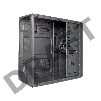 Корпус Miditower ExeGate XP-402U Black, ATX, <XP350, Black,120mm>, 2*USB+1*USB3.0, Audio