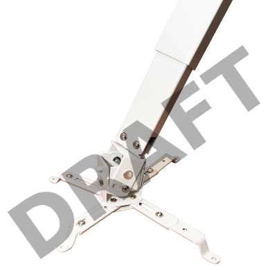 Крепление для проектора, с квадратной штангой, от потолка 30-50см, цв. черный