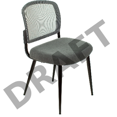 Стул для кухни Бюрократ KF-8_2 комплект 2шт серый металл черный на ножках (KF-8/GREY_2)