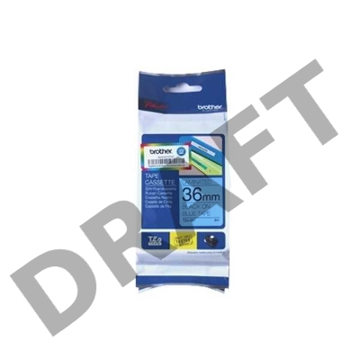 Наклейка ламинированная TZ-E561 (36 мм черн/син, аналог TZ-561)