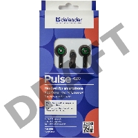Наушники DEFENDER Pulse 420 черный + зеленый, вставки 63422