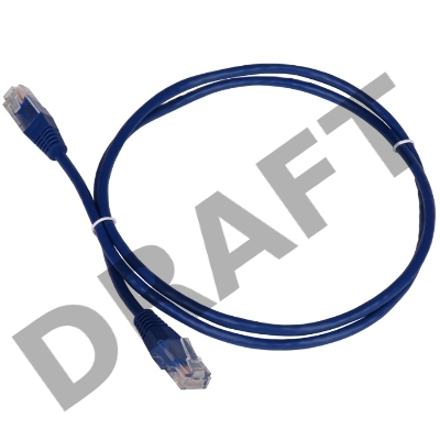 Патч-корд TWT UTP кат.5e, с заливными колпачками, 0.15 м, синий