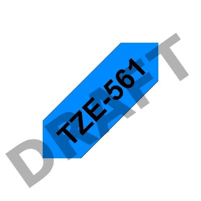 Наклейка ламинированная TZ-E561 (36 мм черн/син, аналог TZ-561)