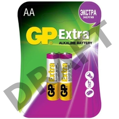 Батарея GP Extra Alkaline 15AX LR6 AA (2шт) блистер