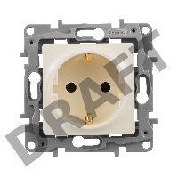 Розетка 2К+З винты, сл. кость ETIKA 