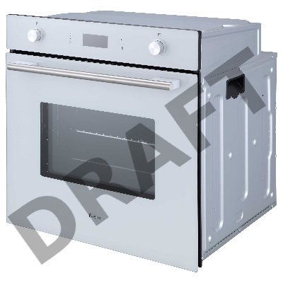 Духовой шкаф встраиваемый полноразмерный Evelux EO 650 PW, 60 см, 9 режимов, 70л, белое стекло